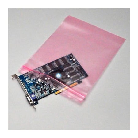 Lk Packaging Reclosable Anti Static Bags, 12"W x 9"L 4 Mil, Pink, 1000/Pack FASST40912